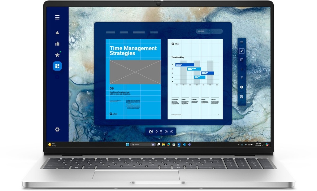 Dell Pro PC16250 Laptop 16" 1920x1200 Core ultra 5 Grijs