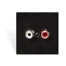 audac wli18/b wall line input - 45x45 standa rd - terminal block - black