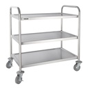 Vogue Serving Trolley 3 Shelves Stainless Steel - F995
