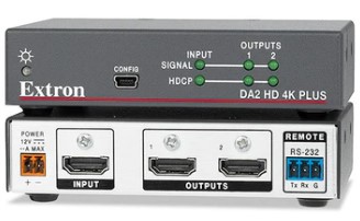 Extron DA2 HD 4K twee-uitgang HDMI-distributie versterker (EX Demo)