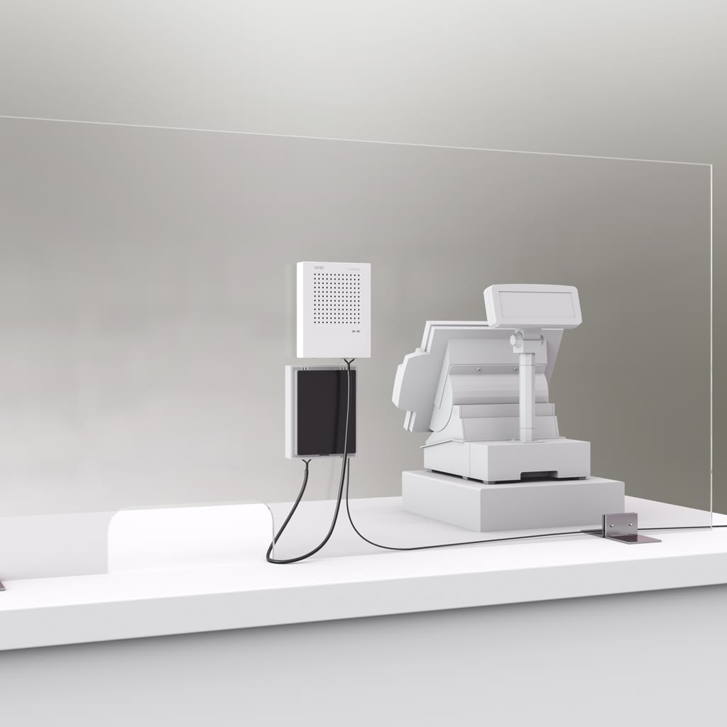 Monacor "VoiceBridge" Loketsysteem / Intercom (wit)