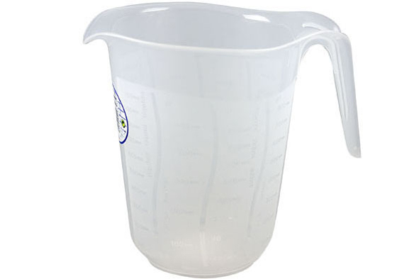 Hega Hogar 016303 Maatbeker 13(Ø)x16cm 1l Kunststof Transparant