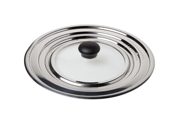 Cosy & Trendy 5605 Multidiameter Deksel 20/23/25/28/30cm RVS/Glas Grijs 