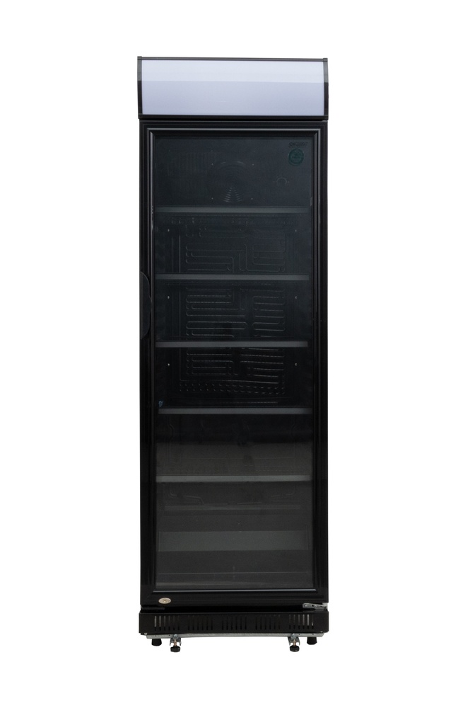 Réfrigérateur vitrine ELDC400.3XLB, finition exquise, 194 cm, 347 l, noir.