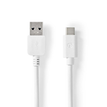 Nedis CCGW61600WT10 USB 3.2 Gen 1 Cable USB-A - USB-C 60 W 5 Gbps Nickel-plated 1m White