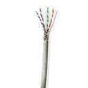Nedis CCBG8524GY100S Netwerk Kabel Rol CAT6 SF/UTP 100m Binnenshuis Grijs