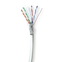Nedis CCBG8528GY100S Netwerk Kabel Rol CAT6 S/FTP Koper 100m Binnenshuis LSZH Grijs