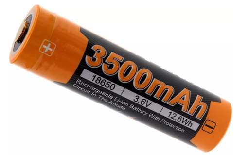 [ARB-L18-3500] Fenix 18650 battery 3500 mAh 3.6V 1A-2A Orange/Black