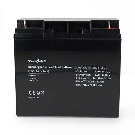 [BALA1700012V] Nedis BALA1700012V Oplaadbare Loodaccu 12 V 17000 mAh Zwart