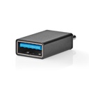 Nedis CCGB64915BK USB-A naar USB-C adapter USB 3.2 Gen1 Zwart