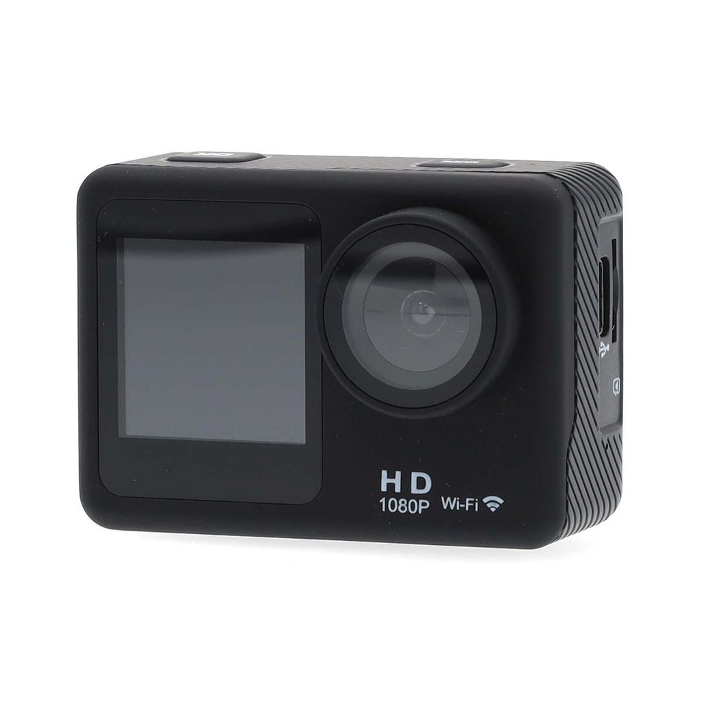 Nedis ACAM31BK Action Cam Dubbel scherm 1080p@30fps 12 M Waterbestendig Zwart