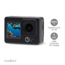 Nedis ACAM71BK Action Cam Dubbel scherm 5K@30fps 16 MP Waterbestendig Zwart