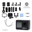 Nedis ACAM71BK Action Cam Dubbel scherm 5K@30fps 16 MP Waterbestendig Zwart