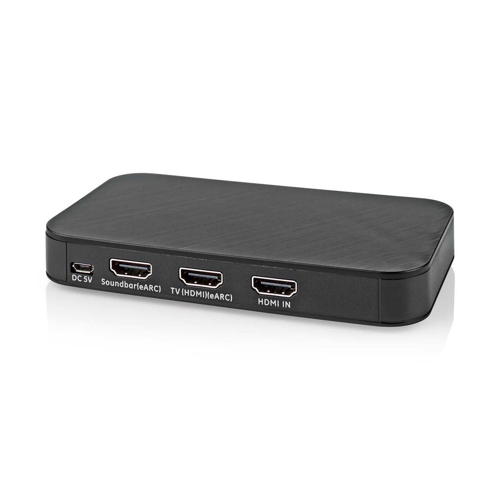 Nedis ACON3435AT Digitale Audioconverter 1x HDMI In 2x HDMI Out Zwart