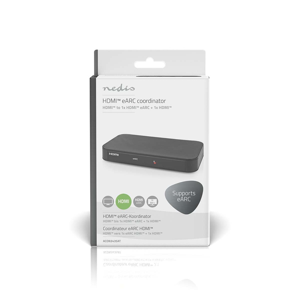 Nedis ACON3435AT Digitale Audioconverter 1x HDMI In 2x HDMI Out Zwart