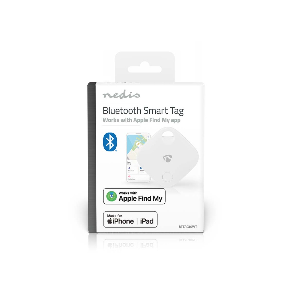 Nedis BTTAG10WT Keyfinder Apple CR2032 Bluetooth Wit 1 Stuks