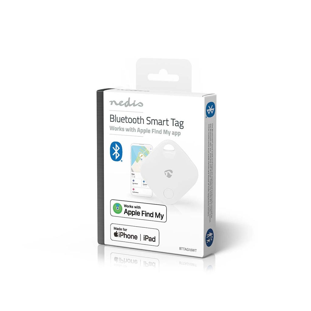 Nedis BTTAG10WT Keyfinder Apple CR2032 Bluetooth Wit 1 Stuks