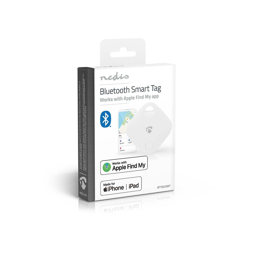 Nedis BTTAG10WT Keyfinder Apple CR2032 Bluetooth Wit 1 Stuks