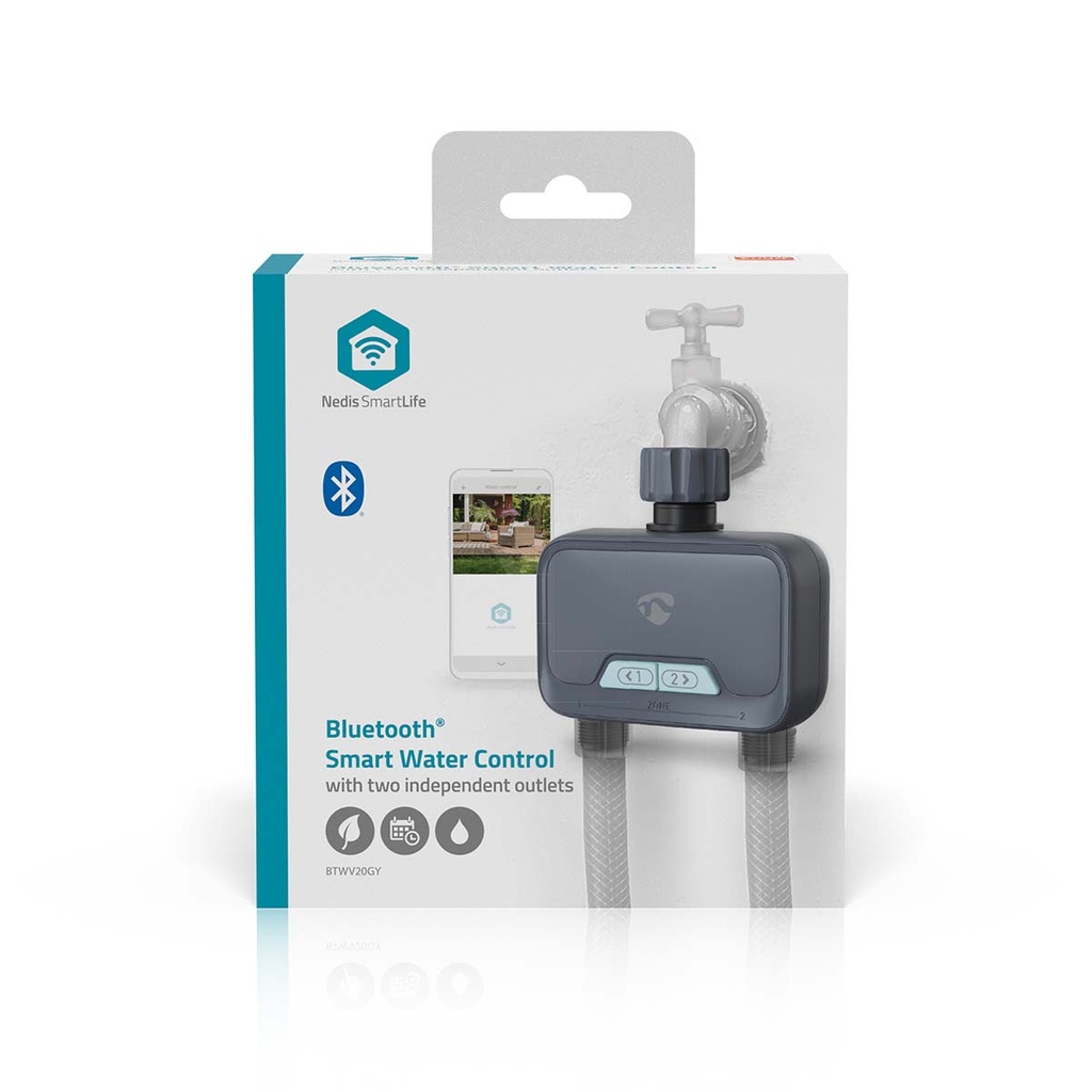 Nedis BTWV20GY SmartLife Water Control Bluetooth IP54 8 Bar Grijs