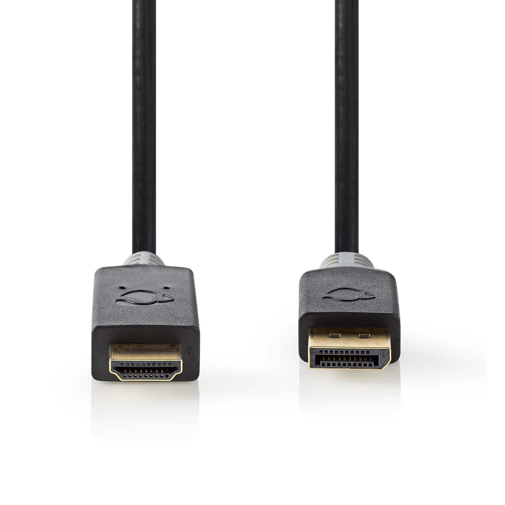 Nedis CCBW37100AT10 DisplayPort-Kabel DisplayPort - HDMI  4K@30Hz Verguld 1m Zwart