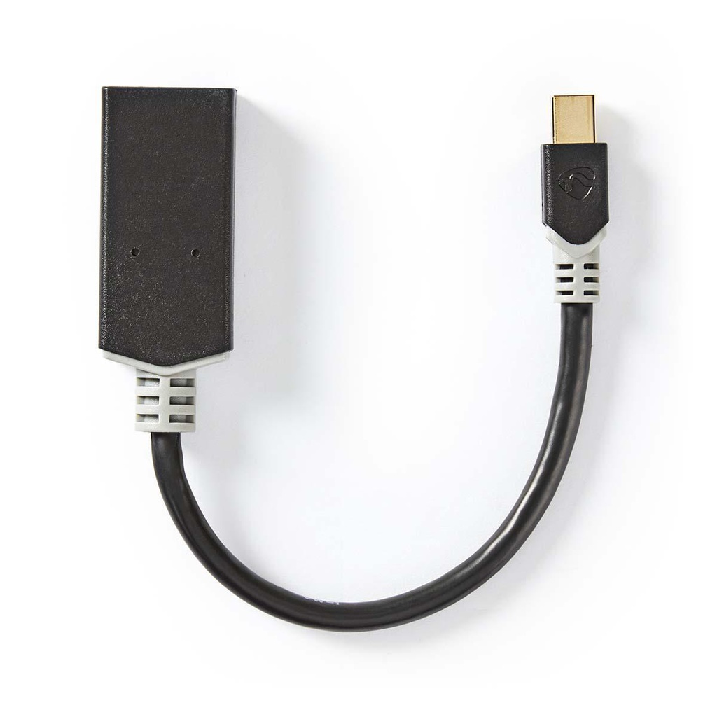 Nedis CCBW37654AT02 Mini DisplayPort 1.4-Kabel Mini-DisplayPort - HDMI Vrouwelijk Verguld 20cm Zwart