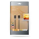 Nedis CCBW38010AT20 DisplayPort-Kabel 8K@60Hz Verguld 2m Zwart