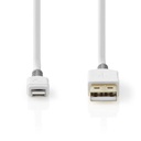 Nedis CCBW39300WT30 Lightning Kabel USB 2.0 Lightning - USB-A 480 Mbps Verguld 3m Wit