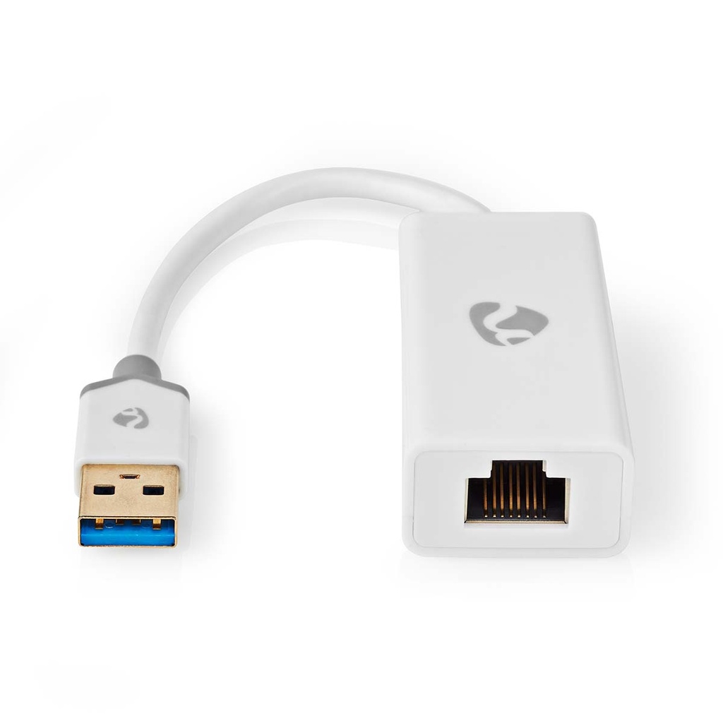Nedis CCBW61950WT02 USB USB 3.2 Gen 1-netwerkadapter 1 Gbps USB-A - RJ45 Vrouwelijk 20cm Wit