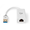 Nedis CCBW61950WT02 USB USB 3.2 Gen 1-netwerkadapter 1 Gbps USB-A - RJ45 Vrouwelijk 20cm Wit