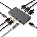 Nedis CCBW64250AT02 USB 3.2 Gen 1 Multi-Port Adapter 7in 1 USB-C Verguld Zwart
