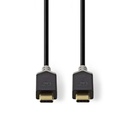 Nedis CCBW64700AT20 USB 3.2 Gen 1-Kabel USB-C 60 W 4K@60Hz 5 Gbps Verguld 2m Zwart 