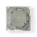 Nedis CCBW89200IV Netwerk Wanddoos Inbouw 2 poorten CAT6 Verguld Wit 