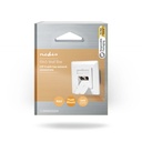 Nedis CCBW89200IV Netwerk Wanddoos Inbouw 2 poorten CAT6 Verguld Wit 