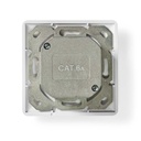 Nedis CCBW89250IV Netwerk Wanddoos Inbouw 2 poorten CAT6a Verguld Wit