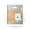 Nedis CCBW89250IV Netwerk Wanddoos Inbouw 2 poorten CAT6a Verguld Wit
