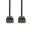 Nedis CCGB37014BK10 DisplayPort-Kabel 8K@60Hz Verguld 1m Zwart