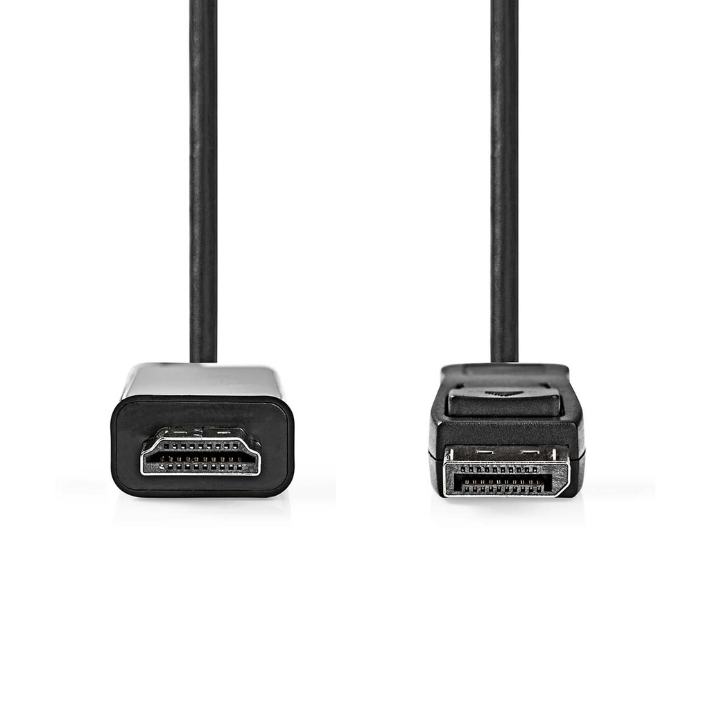 Nedis CCGB37100BK10 DisplayPort-Kabel DisplayPort - HDMI 4K@30Hz Vernikkeld 1m Zwart