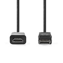 Nedis CCGB37100BK10 DisplayPort-Kabel DisplayPort - HDMI 4K@30Hz Vernikkeld 1m Zwart