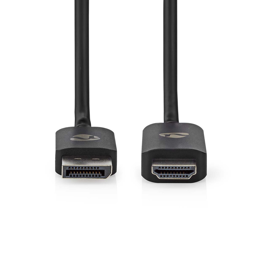 Nedis CCGB37108BK18 DisplayPort-Adapter DisplayPort - HDMI 8K@30Hz Vernikkeld 1.8m Zwart
