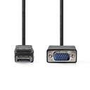 Nedis CCGB37301BK20 VGA-Kabel DisplayPort - VGA Vernikkeld 1080p 2m Zwart