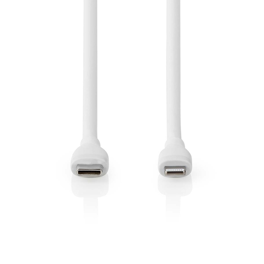 Nedis CCGB39800WT15 Lightning Kabel USB 2.0 Lightning - USB-C 480 Mbps Vernikkeld 1.5m Wit