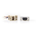 Nedis CCGB52821IV Seriële Adapter D-SUB 9-Pins - RJ45 Vrouwelijk Vernikkeld Beige