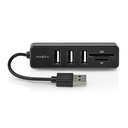 Nedis CCGB60250BK01 USB-Hub 5-Poorts poorts 3x USB A SD & MicroSD USB 2.0 Zwart