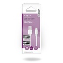 Nedis CCGB60500WT20 USB 2.0-Kabel USB-A - USB Micro-B 480 Mbps Vernikkeld 2m Wit