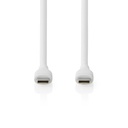 Nedis CCGB60820WT15 USB 2.0-Kabel  USB-C 60 W 480 Mbps Vernikkeld 1.5m Wit
