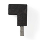 Nedis CCGB60930BK USB 2.0 Adapter Haaks  USB-A - USB-A Vrouwelijk 480 Mbps Vernikkeld Zwart