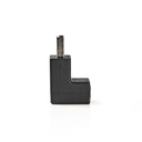 Nedis CCGB60940BK USB-A Adapter | USB 2.0 | USB-A Male | USB-A Female | 480 Mbps | Rond | Vernikkeld | PVC | Zwart | Doos
