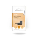 Nedis CCGB60940BK USB-A Adapter | USB 2.0 | USB-A Male | USB-A Female | 480 Mbps | Rond | Vernikkeld | PVC | Zwart | Doos