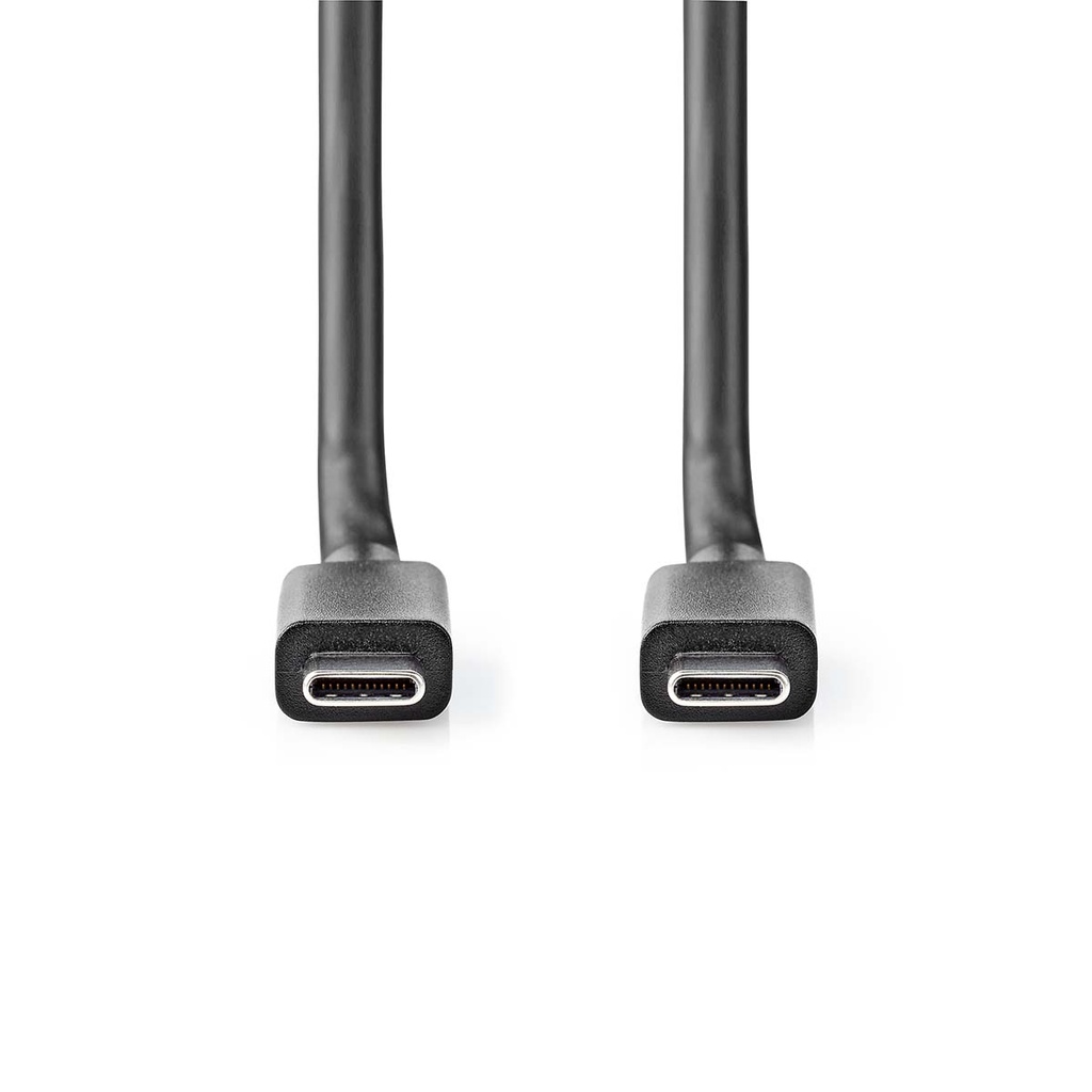 Nedis CCGB64020BK10 USB 3.2 Gen 2-Kabel USB-C 100 W  4K@60Hz 20 Gbps  Vernikkeld 1m Zwart