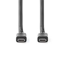 Nedis CCGB64020BK10 USB 3.2 Gen 2-Kabel USB-C 100 W  4K@60Hz 20 Gbps  Vernikkeld 1m Zwart